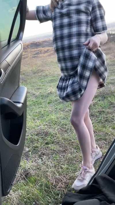 The wind revealed my secret that I am without panties
