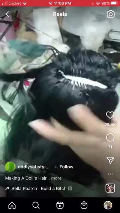 How doll’s hair is made