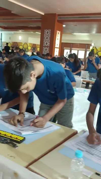 Abacus students in a state level competition in India.