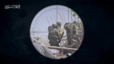 Hamas Sniping 3 Israeli Soldiers in North Gaza