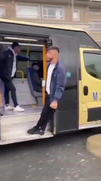 WCGW Hanging outside a bus