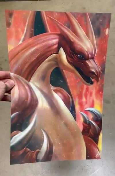 Mega Charizard X vs Y ... 3D Lenticular Fan Artwork