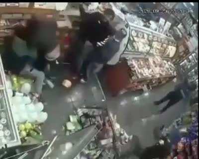 Store wrecker gets beaten up by the owner