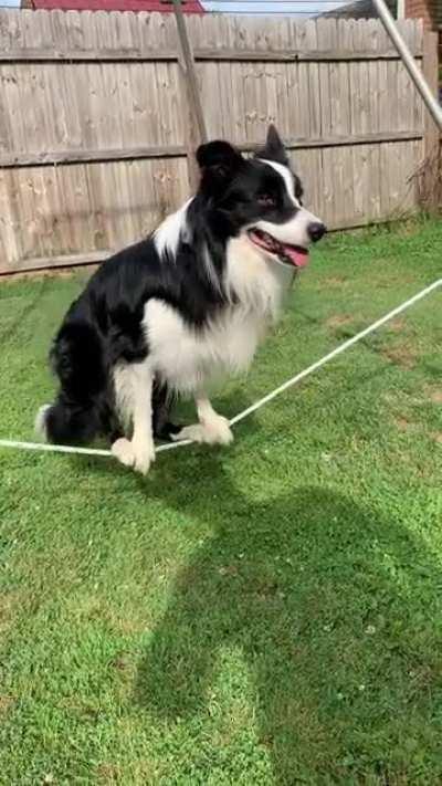 The Murph and his rope! (after a winter with no practice).