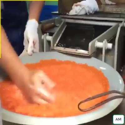 Artificial breeding of salmon