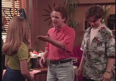 Shawn saw Topanga after her makeover and instantly had that dog in him lol. Cory was lowkey hating