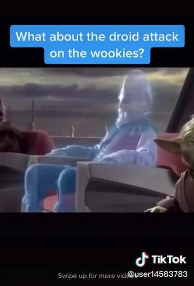 What about the droid attack on the Wookies