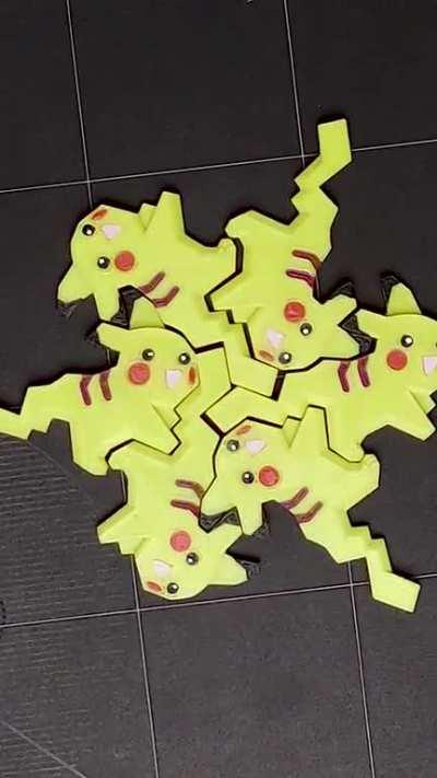 3d printed Pikachu tesselation