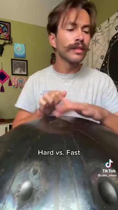 Bending notes on a handpan