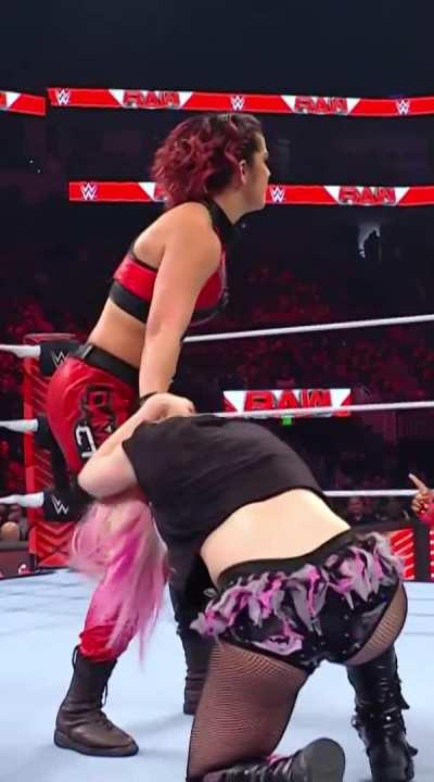 Last night on raw against Bayley