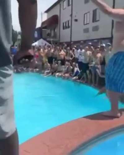 HMF as I jump in the pool