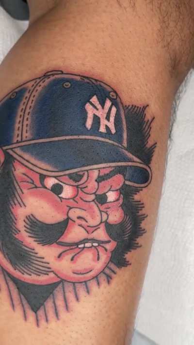 NY Yankees tattoo inspired by Koji Ichimaru