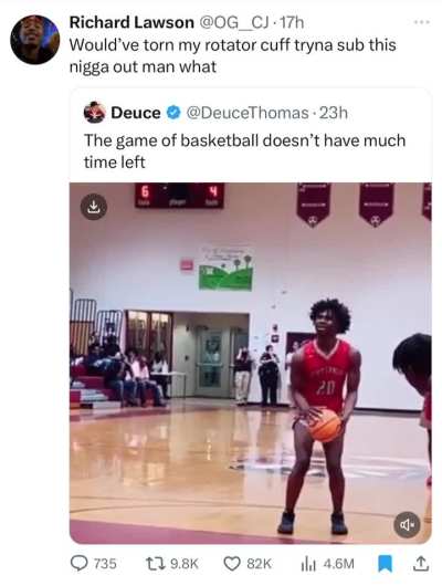 Did he just attempt to make TikTok content mid-free throw?