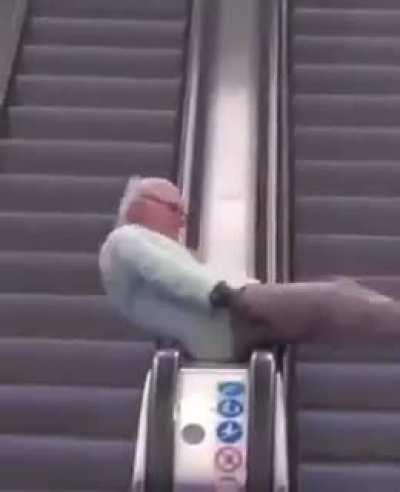 spinning on escalators