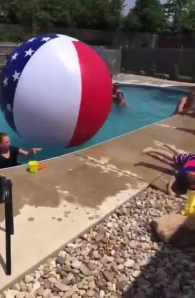 Last time this kid will attend a pool party