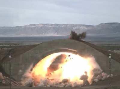 A Small Diameter Bomb strikes an A-&amp;amp; inside a test bunker at White Sands Missile Range.