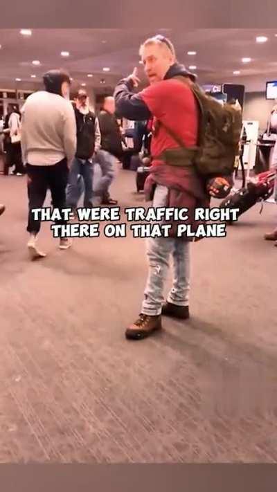 Man completely loses his mind at the airport 