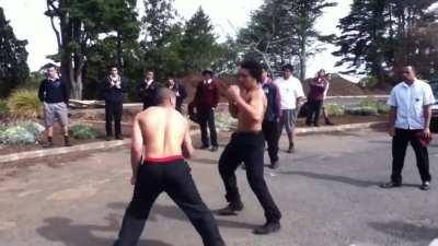 Two experienced fighters BATTLE it out in parking lot