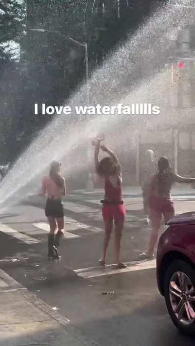 Playing in the water