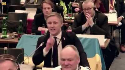 Latvian MP tells Russian delegates 'Go f*** yourself'