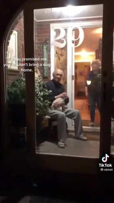 Bringing puppy without telling grandpa