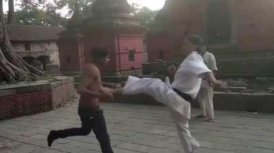 Kyokushin karate vs “street fighter”