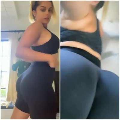 Bebe Rexha showing her fat ass from different angles