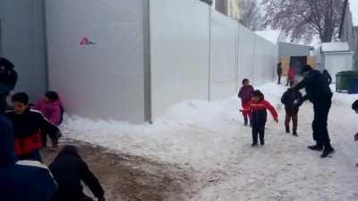 Serbian Police vs Arab Refugee Children