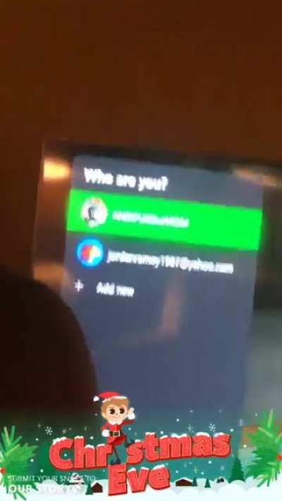 My mom reading my Xbox user name.