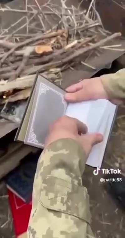 Ukrainian soldiers publicly burned The Noble Quran