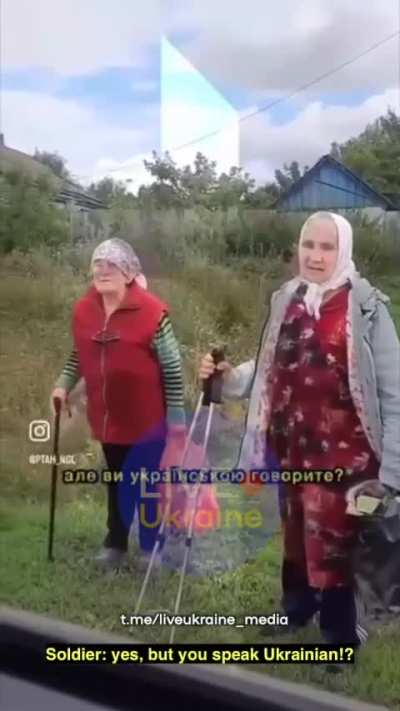 While on Patrol, Ukrainian soldiers were very surprised to hear that local babushkas in the Kursk Oblast, speak Ukrainian🇺🇦