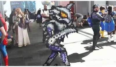 epic 2D pixelated cosplay (by Dan Cattell)