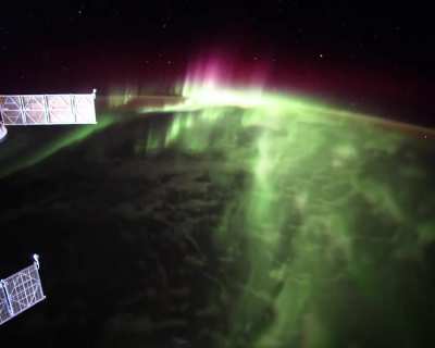 Aurora seen from space.