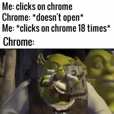 Chrome doesn't open, wait...