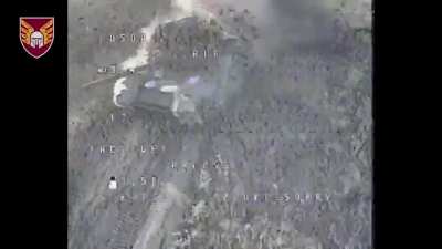 Drone footage provided by the Ukrainian 46th Airmobile Brigade is showing more Russian armored assaults near Kurakhove, Donetsk Oblast. The Ukrainian forces attack the Russian vehicles and infantry with artillery, FPV quads, and also thermite UAVs. 