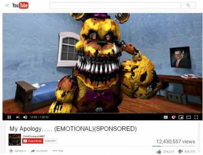 Fredbear's Apology Video dub (Credit and transcript in the comments)