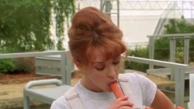 Kylie Minogue and a carrot! Bio-Dome. 1996