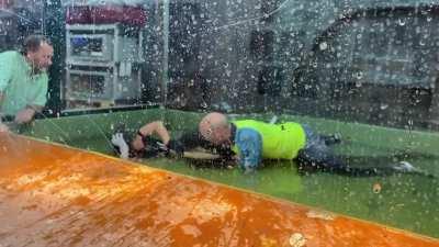 Alligator grabs handler and pulls her into its pool