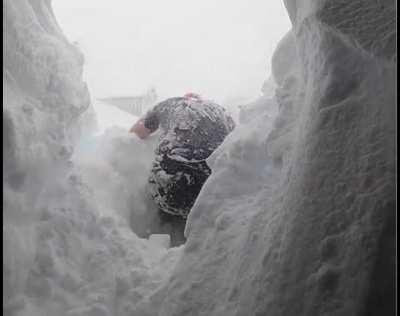 Stepping out of the door during winter in Norway