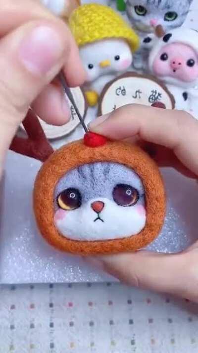 Needle felting this animal