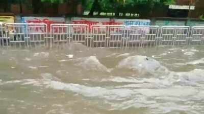 20th July 2020, Dhaka, the capital city of Bangladesh is flooded with rainwater after day-long raining