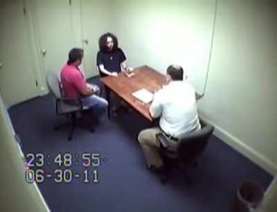 Stephen McDaniel, a confessed killer, keeps his body eerily still during 2 hour interrogation.