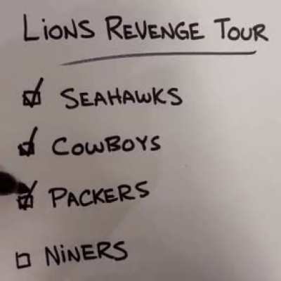 Lions revenge tour almost complete