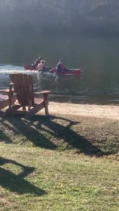 Random Kid Flips Canoe