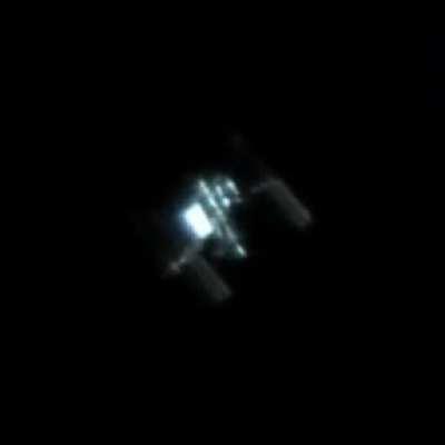 ISS flying over my backyard, shot with my 12&quot; scope