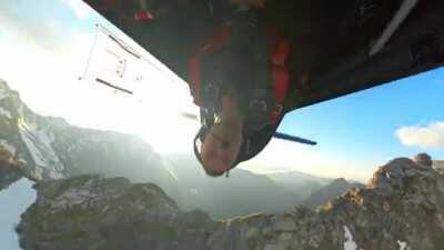 Flying over the Austrian Alps