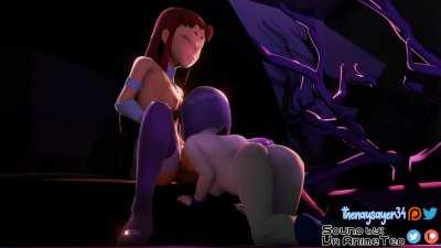 3D Animation Big Dick Blowjob Boobs Hentai Lick Licking Nude Penis Raven SFM Uncensored Porn GIF by michaelmanley