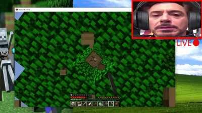 retard plays minecraft: (epissode 2)😊😊 !!scaryy mobs and deforestation!! 😱😱😱