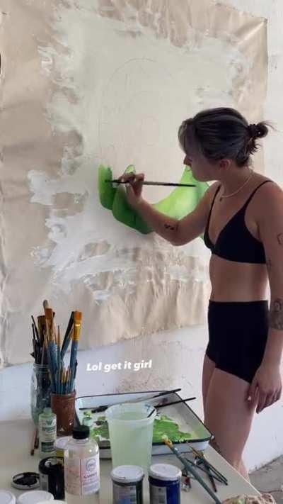 Dancing and painting (IG July 21 2023)