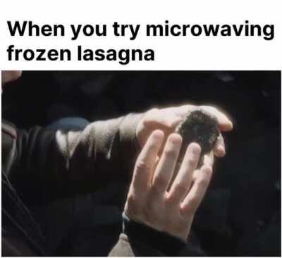 One does not simply microwave lasagna